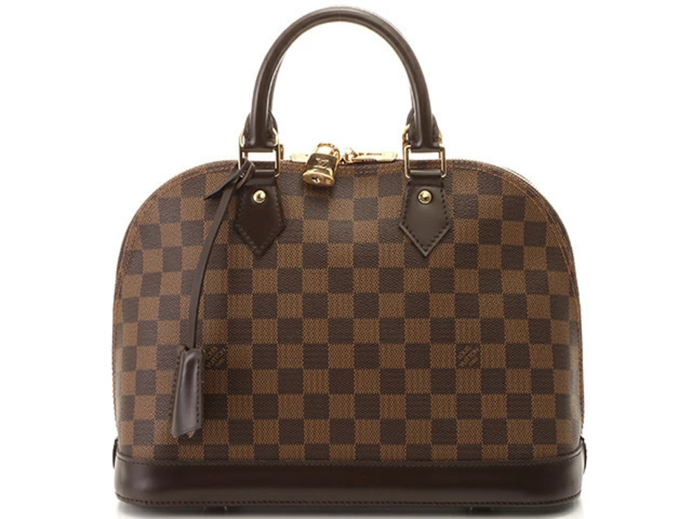 LOUIS VUITTON Alma Damier Handbag Brown